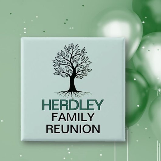 Beautiful Family tree Family Reunion Button