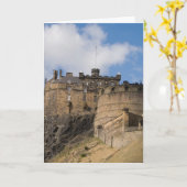 Beautiful famous giant Edinburgh Castle in Karte (Gelbe Blume)