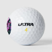 Beautiful Fantasy Demon Elf Anime Girl Golfball (Logo)