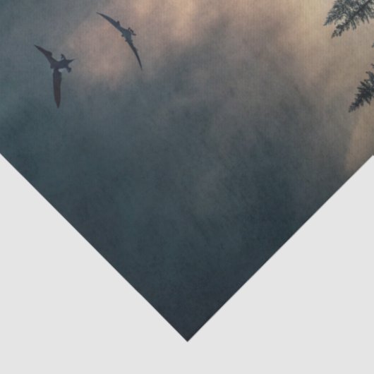 Beautiful Fantasy Gothic Raven Seidenpapier (Detail)