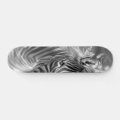 Beautiful Fantasy Gray Scale Zebra Skateboard (Horizontal)