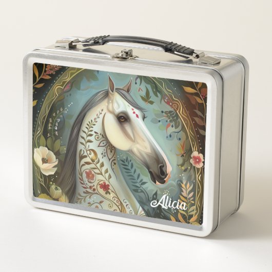 Beautiful Fantasy Horse Metall Brotdose (Vorderseite)