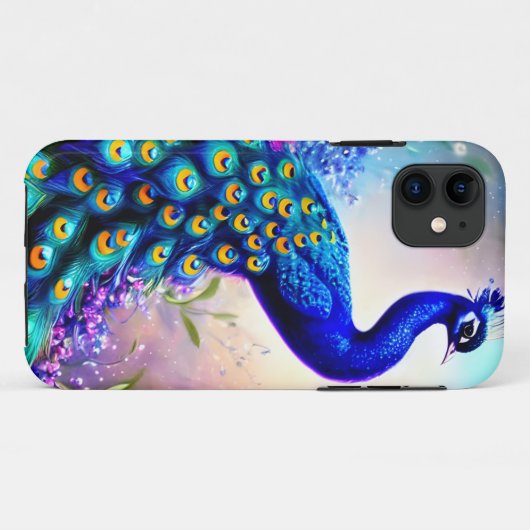 Beautiful Fantasy Peacock Case-Mate iPhone Hülle (Rückseite (Horizontal))