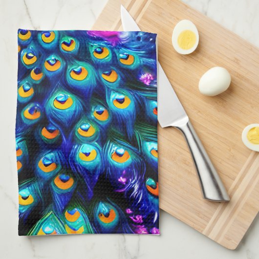 Beautiful Fantasy Peacock Geschirrtuch (Viertel Falte)