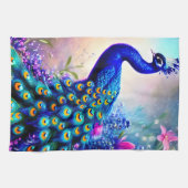 Beautiful Fantasy Peacock Geschirrtuch (Horizontal)