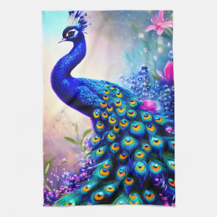 Beautiful Fantasy Peacock Geschirrtuch