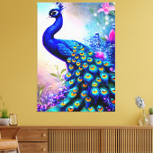 Beautiful Fantasy Peacock Leinwanddruck (Insitu (Wohnzimmer))