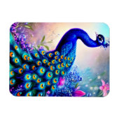 Beautiful Fantasy Peacock Magnet (Horizontal)