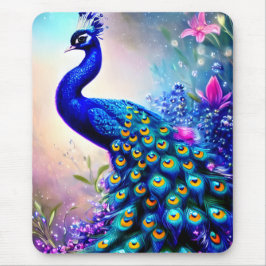 Beautiful Fantasy Peacock Mousepad