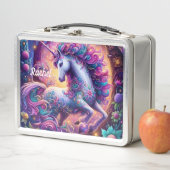 Beautiful Fantasy Unicorn Metal Lunch Box (Beispiel)