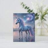 Beautiful Fantasy Unicorn Postkarte (Stehend Vorderseite)