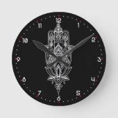 Beautiful Fatimas hand Runde Wanduhr (Vorderseite)