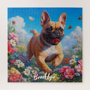 Beautiful Fawn French Bulldog & Blume Puzzle