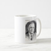 Beautiful FDR Portrait & "Fear Itself" Quote Kaffeetasse (VorderseiteRechts)
