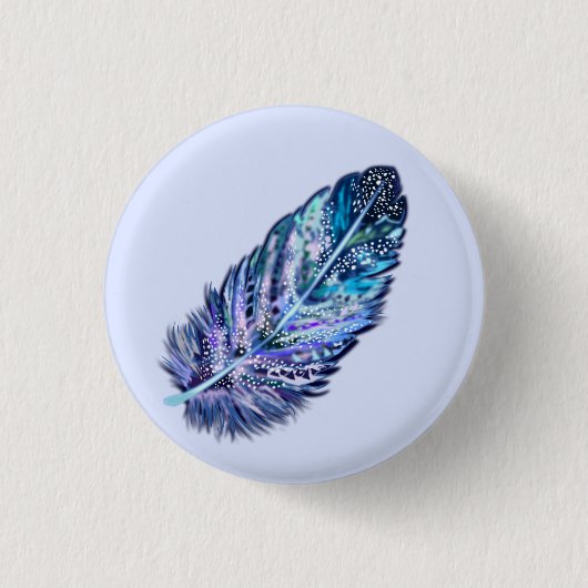 Beautiful Feather Blue Button - Custom Colors (Vorderseite)