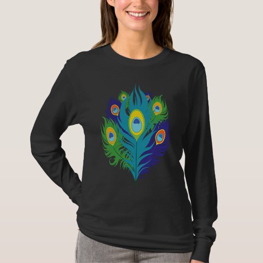 Beautiful Feathers Bird Animal Lover Peacock T-Shirt (Vorderseite)