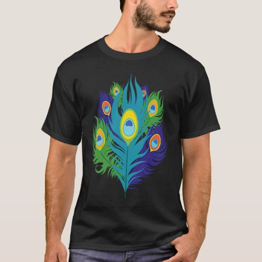 Beautiful Feathers Bird Animal Lover Peacock T-Shirt (Vorderseite)