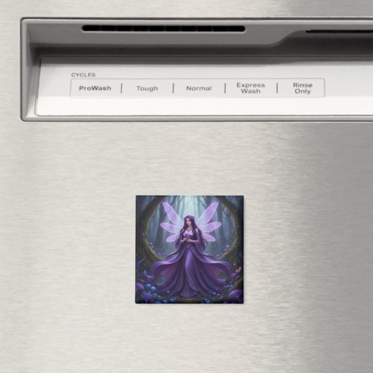 Beautiful February Amethyst Fairy Magnet (In Situ (Geschirrspüler))