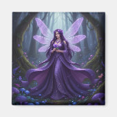 Beautiful February Amethyst Fairy Magnet (Vorne)