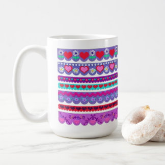 Beautiful Felt Style Valentine's Day Borders Kaffeetasse