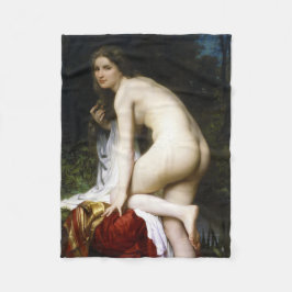 Beautiful Female Bather (von Bouguereau) Fleecedecke