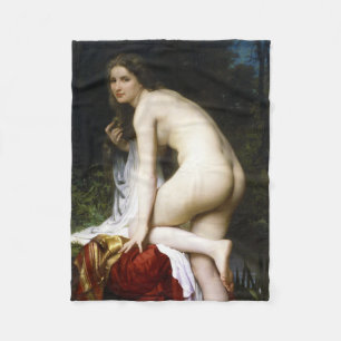 Beautiful Female Bather (von Bouguereau) Fleecedecke
