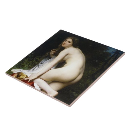 Beautiful Female Bather (von Bouguereau) Fliese (Seite)