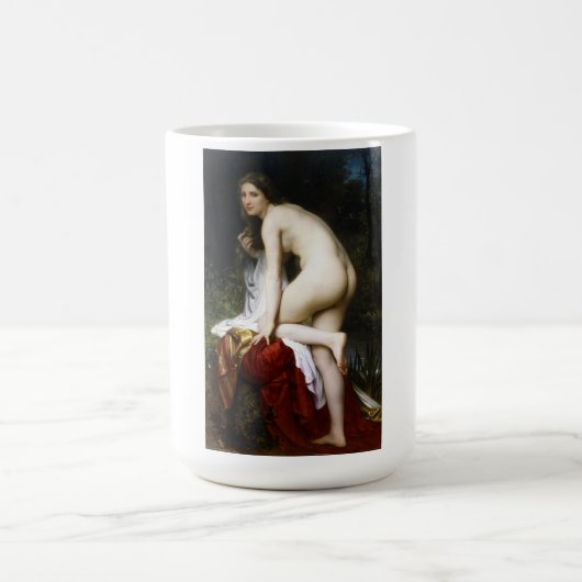 Beautiful Female Bather (von Bouguereau) Kaffeetasse (Mittel)
