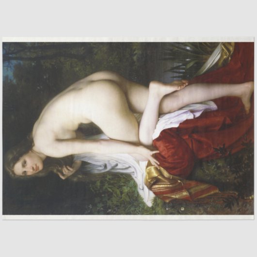 Beautiful Female Bather (von Bouguereau) Seidenpapier (Vorderseite)