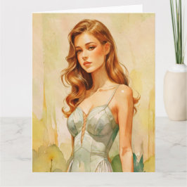 Beautiful Female  portrait Karte