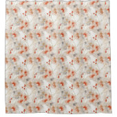Beautiful Feminine Peach Red Floral Duschvorhang (Vorderseite)