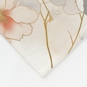Beautiful Feminine Peach Red Floral Fleecedecke (Ecke)