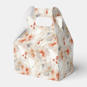 Beautiful Feminine Peach Red Floral Geschenkschachtel (Vorderseite)