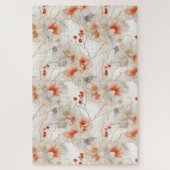 Beautiful Feminine Peach Red Floral Puzzle (Vertikal)