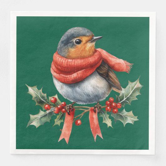 Beautiful Festive Bird Serviette (Vorderseite)