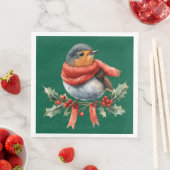 Beautiful Festive Bird Serviette (Beispiel)