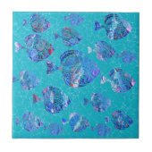 Beautiful Fish Aquamarin Blue Keramik Tile Fliese (Vorderseite)