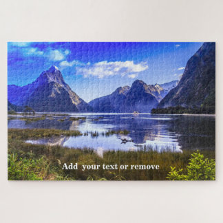 Beautiful fjord and "Miter Peak", Neuseeland, Puzzle