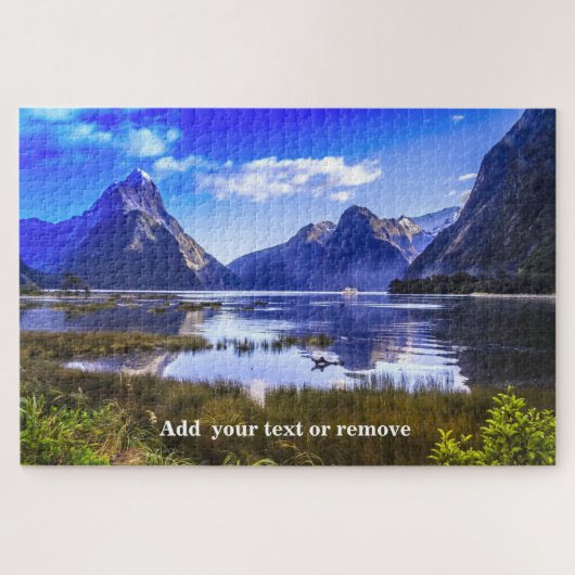 Beautiful fjord and "Miter Peak", Neuseeland, Puzzle (Horizontal)