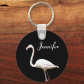 Beautiful Flamingo - Personalisierter Name Schlüss Schlüsselanhänger (Vorderseite)