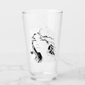 Beautiful Floral Anime Girl – Soft Pastel Aesthe Glas (Vorderseite)