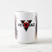 Beautiful Floral Anime Girl – Soft Pastel Aesthe Kaffeetasse (Mittel)