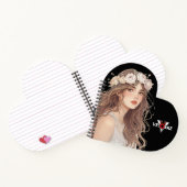 Beautiful Floral Anime Girl – Soft Pastel Aesthe Notizblock (Innenseite)