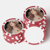 Beautiful Floral Anime Girl – Soft Pastel Aesthe Pokerchips (Stapel)