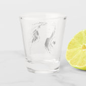 Beautiful Floral Anime Girl – Soft Pastel Aesthe Schnapsglas (Rückseite)