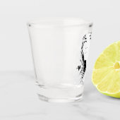 Beautiful Floral Anime Girl – Soft Pastel Aesthe Schnapsglas (Links)