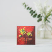 Beautiful floral Artistic Custom Business Card Quadratische Visitenkarte (Stehend Vorderseite)