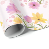 Beautiful Floral Bouquet Pinks Yellows Geschenkpapier (Rolleneckpunkt)