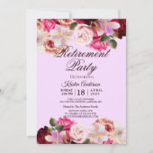 Beautiful Floral Bouquet Retirement Party Einladung (Vorderseite)