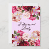 Beautiful Floral Bouquet Retirement Party Einladung (Rückseite)
